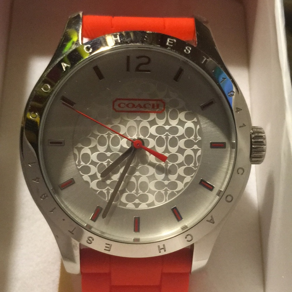BNWT Orange Coach Watch